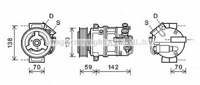 AVA QUALITY COOLING olk579 -  Компрессор, кондиционер